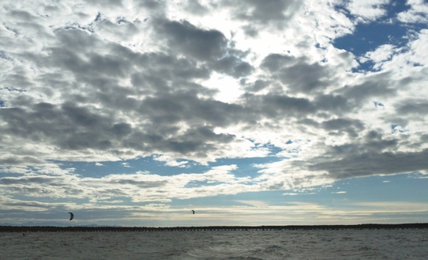 Sky over the ponds.