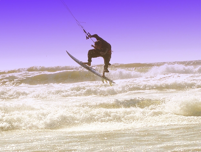 Kinsley Wong on Underground 5'8" at Pismo Beach, California