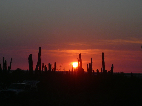 Sunset the night before the finish