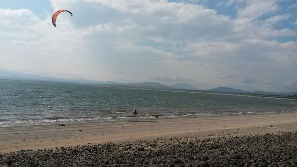 the beach in August