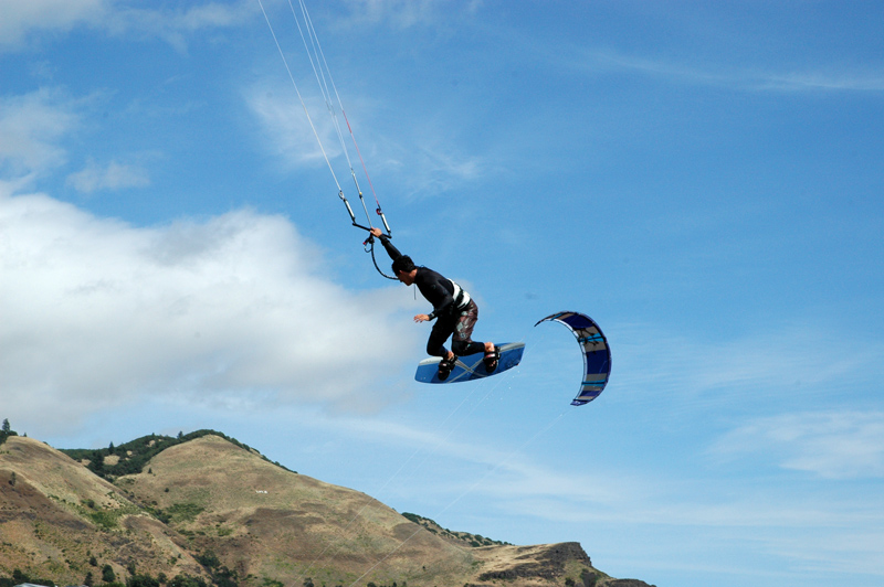 20ft, unhooked, with ONE hand on the bar...  Probably not smart!