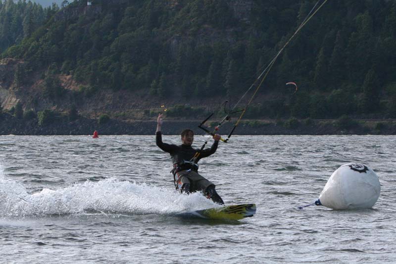 And... your fastest guy of the night... Amery, with a wave to his fans.  Photo: Pete Goodrich