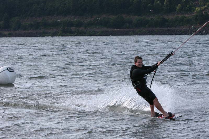Nate makes it across. Photo: Pete Goodrich