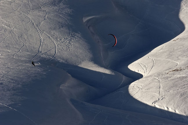 One of many terrain park features. Photo:Will Taggart Rider:Clint Green