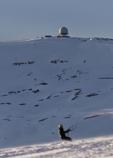 NOAA radar ball on the mighty Medicine Mtn. Photo:Will Taggart Rider:Clint Green