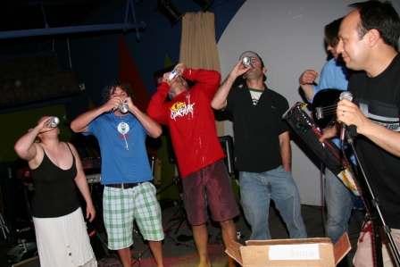 If your feeling brave, come up to the stage and take the shot-gun challenge to win the biggest shwag prize.