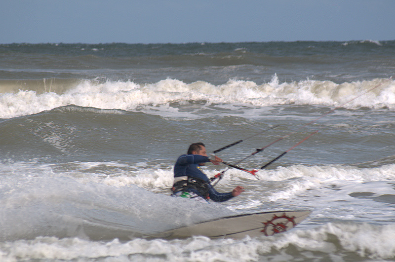 Duke carving up the shoreline!