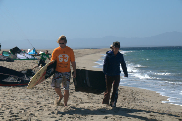 retrieving gear at the island