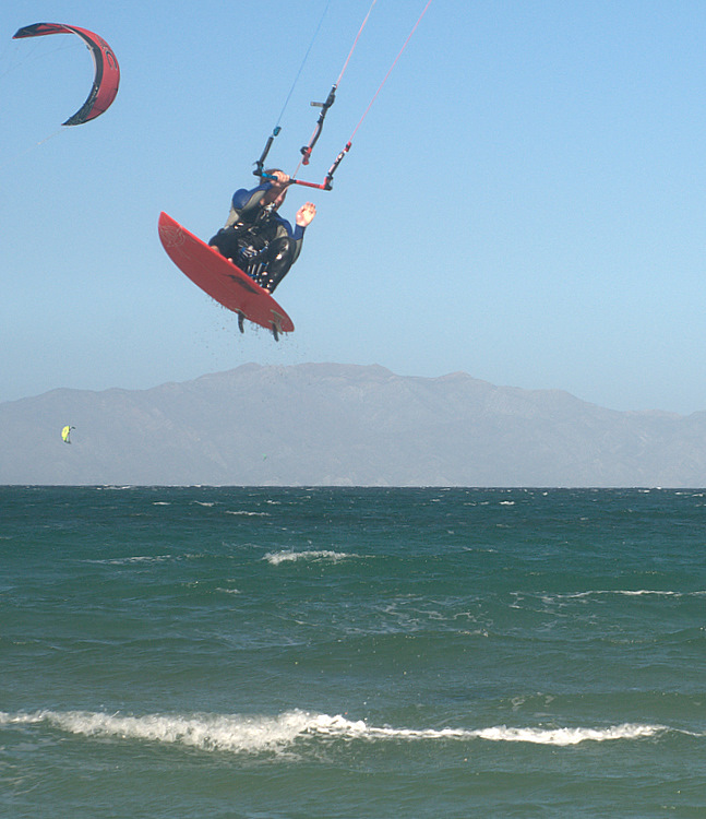 Tony enjoying his new birthday present - Caution Trespass 5'5".