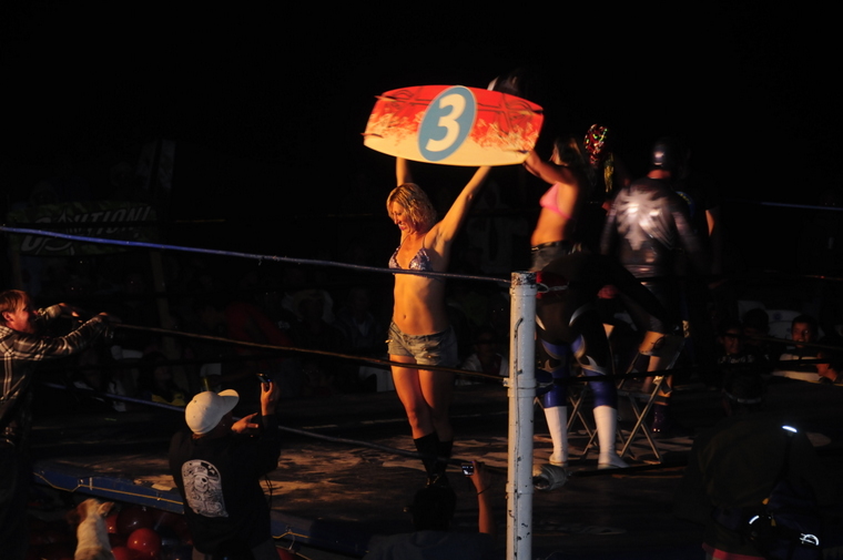 Entertainment between rounds.