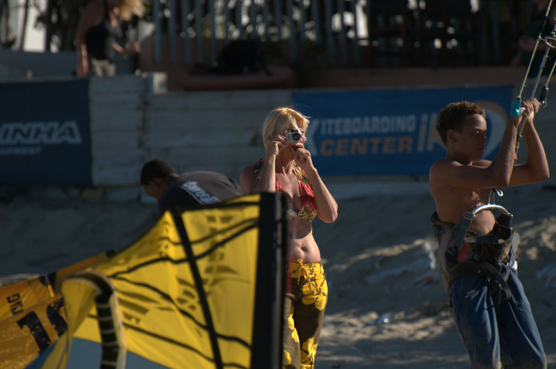 Carol tried out the GoPro cam on land.