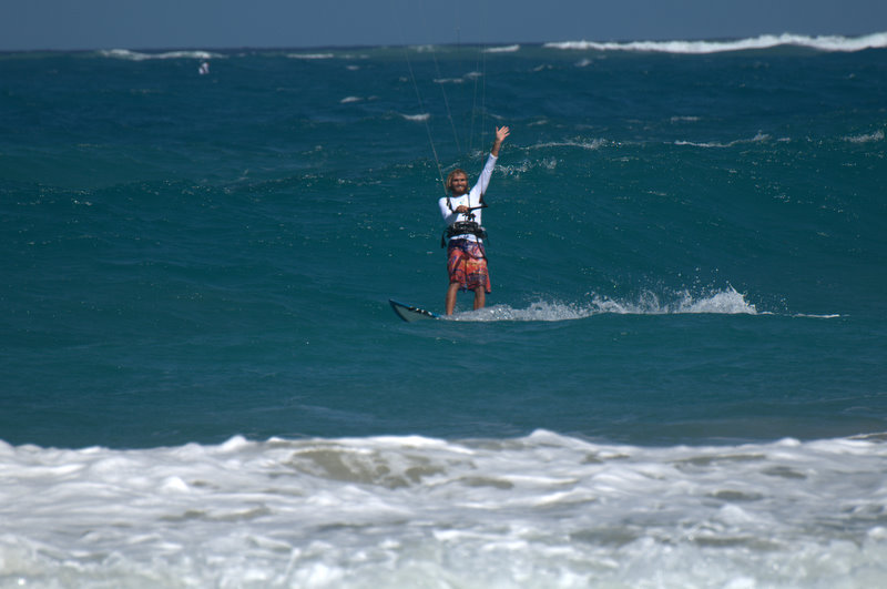 Grom plays to the crowd.