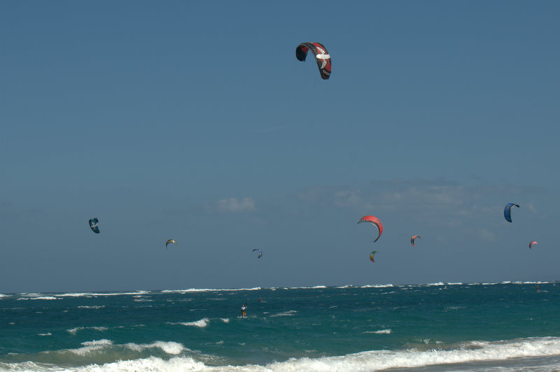 The run from the upwind buoy to shore.