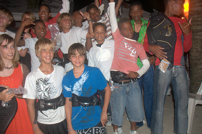 The kids went wild getting the new Dakine harnesses.