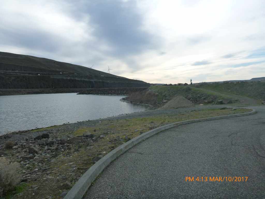 Sand pile by boat launch. Alternate launch site.