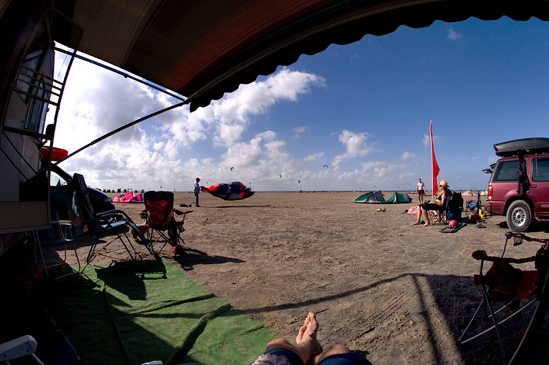 Carol and Tony's RV at the North Flats, Thanksgiving Day