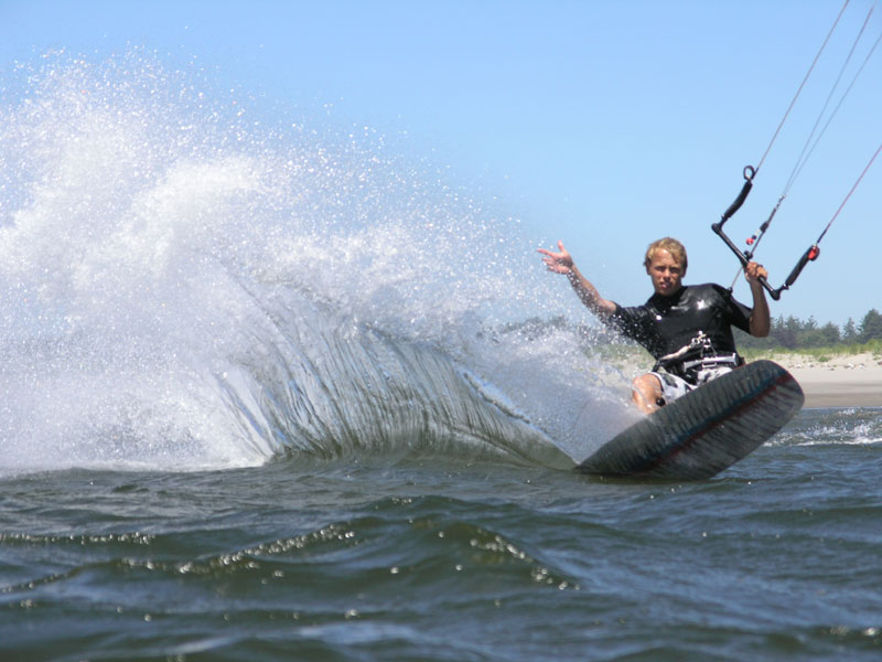 "Disco Stu knows how to kiteboard. Ooh yeah!"