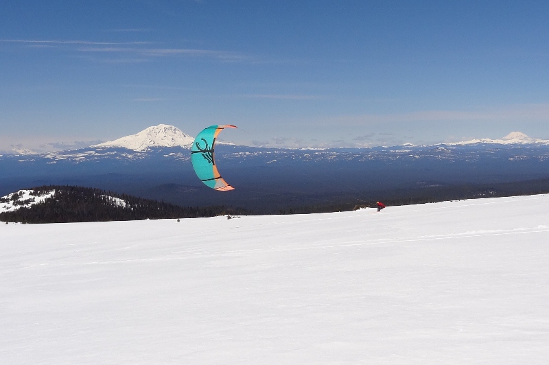 Mt. Rainier on the right, Mt. Adams is the big one, and Mt. St. Helens on the left side of photo.