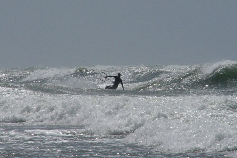 Playing in the waves