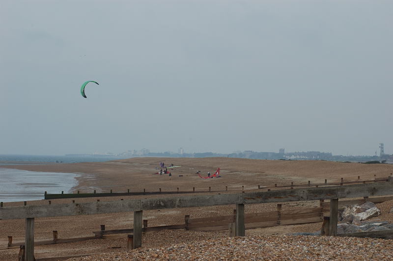 Hayling Island Beach at low tide.