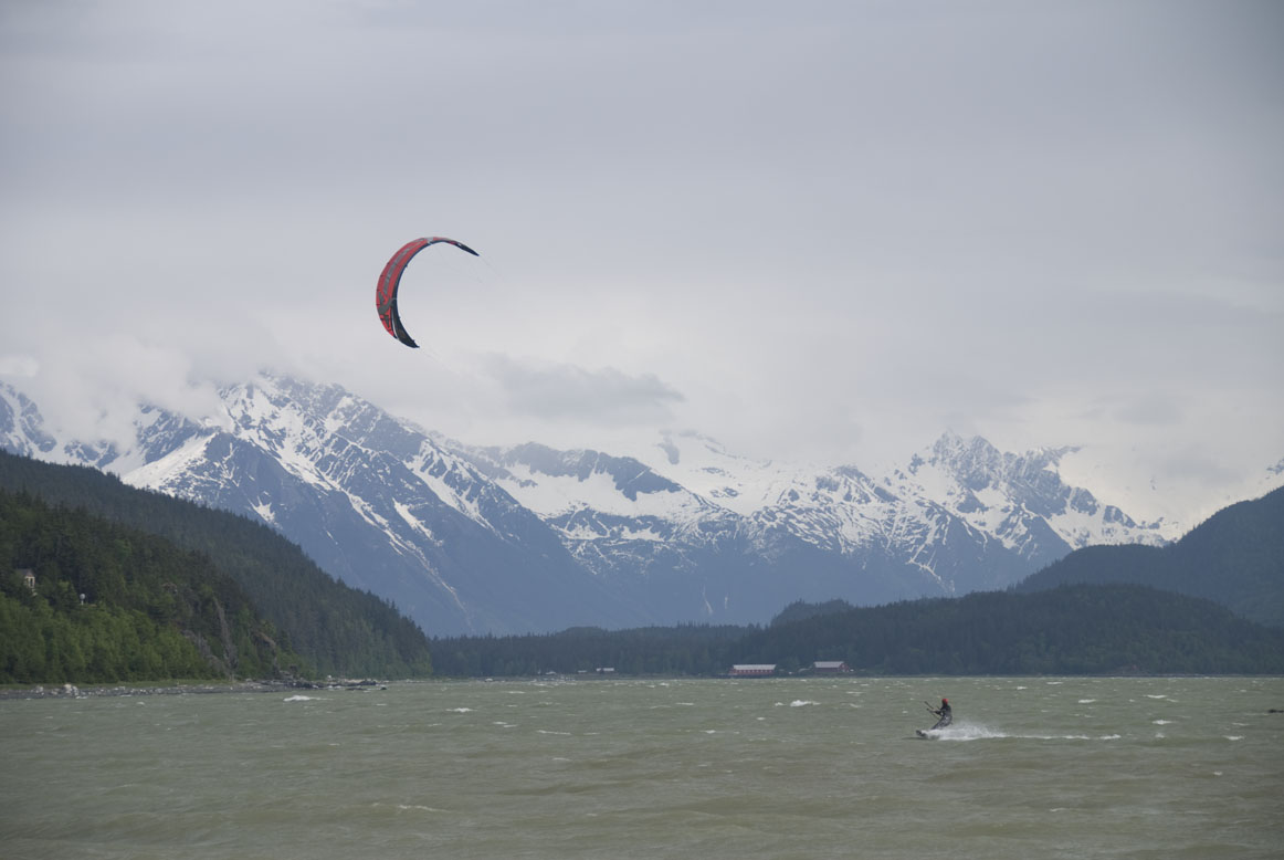 Looking south from the Haines kite beach