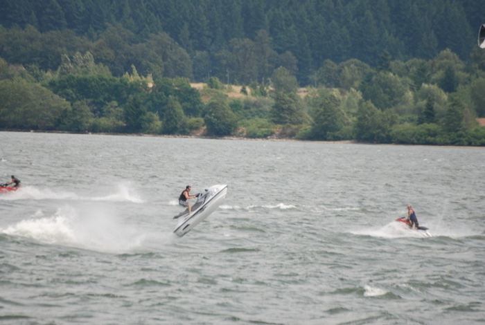 Jet skis in action