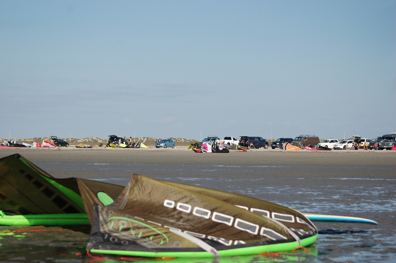 Looking back at the north flats parking area on the beach. Low tide so a little bit of a walk to the water!