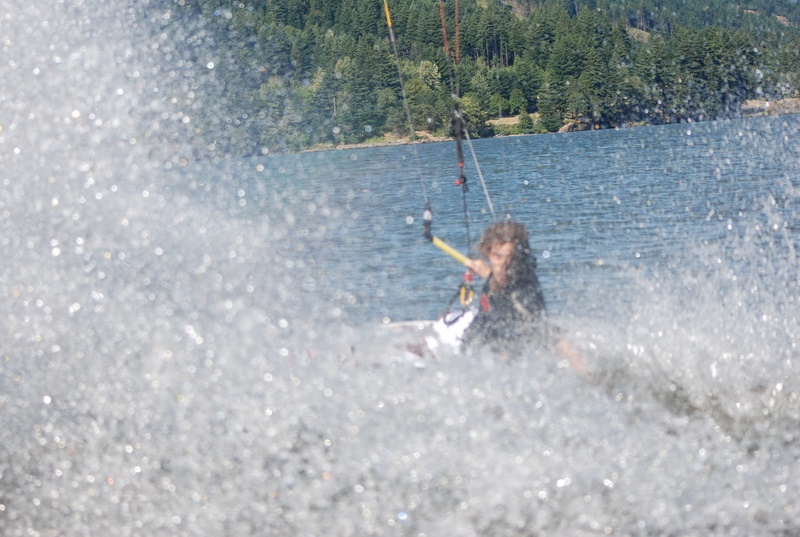 Shawn tries to cool me off!  Kind of blurry but I like the effect.