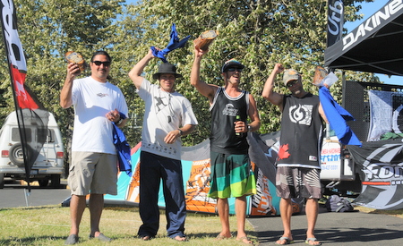 From Left to Right:
<br />3rd Place: Allen Beeler 
<br />4th Place: Corey Roeseler
<br />2nd Place: Jason Norwood 
<br />1st Place: Billy Kipling