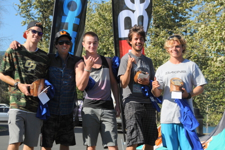 From Left to Right:
<br />2nd Place: Brendan Kerr
<br />5th Place: Blaine Baker
<br />4th Place: Dylan Murphy
<br />3rd Place: Mitch Lawrence
<br />1st Place: Drew Christianson