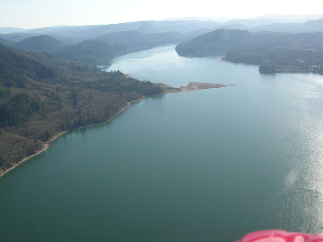 When the levels are low enough, the island becomes a peninsula.