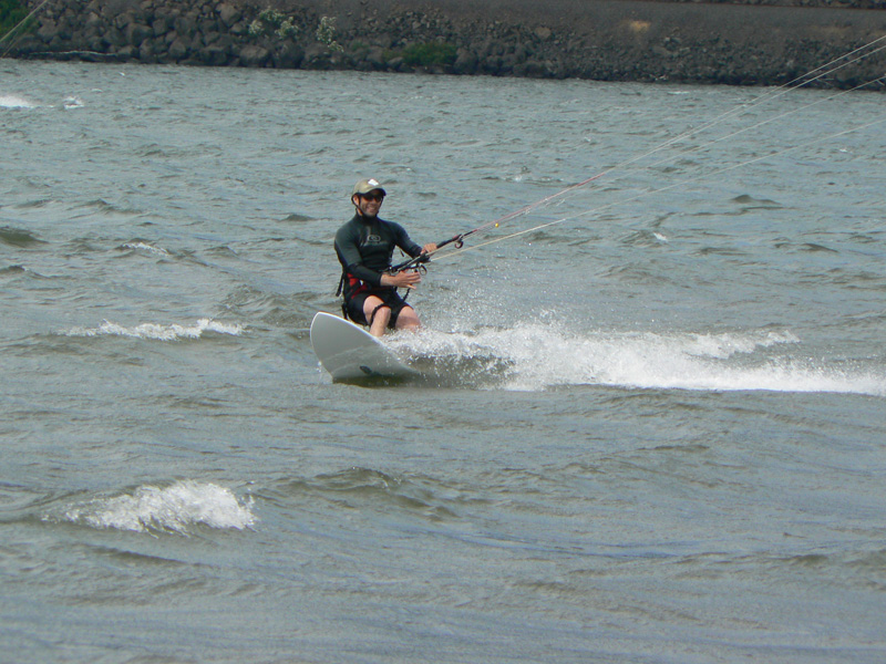 Gman grinning after playing in the waves at the hatch.