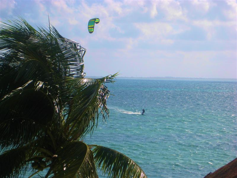 View of me riding from our room