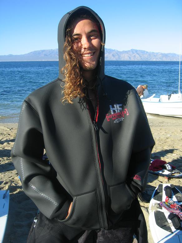 Shawn richman sporting the hyperflex neoprene jacket.