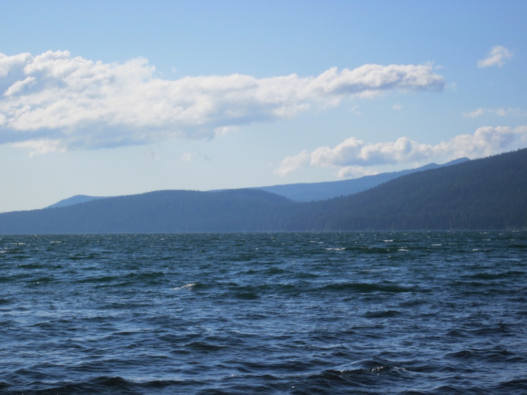 looking west from campground - white caps