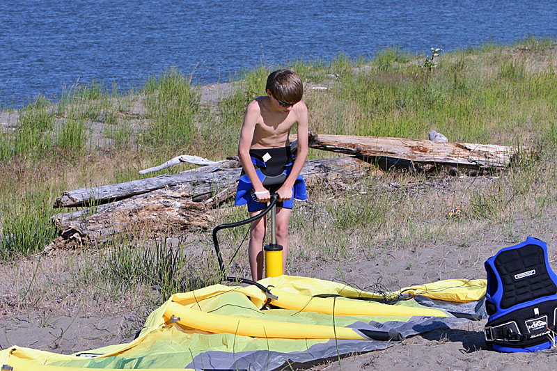 You can practice on Dads kites if you want!