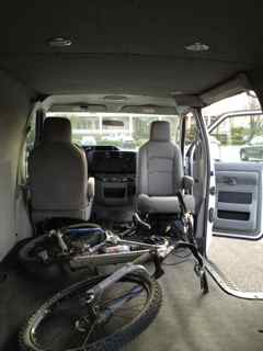 I had Van Specialties put in the head liner, LED lights, and the swivel seat.