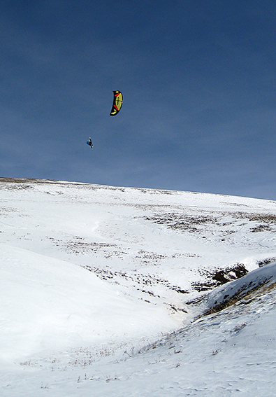 Pascal flying his way down Baldy