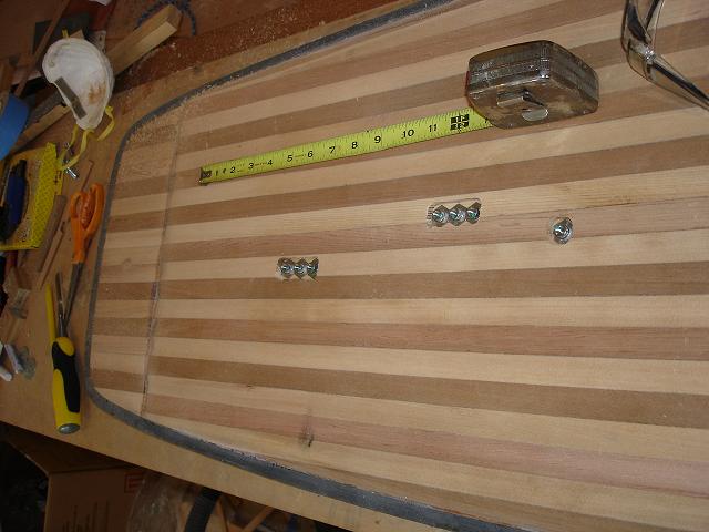 routed pockets, dropped inserts in....