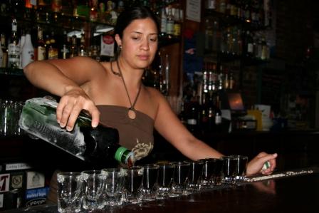 Step up to the bar and order up a drink or two for your friends.