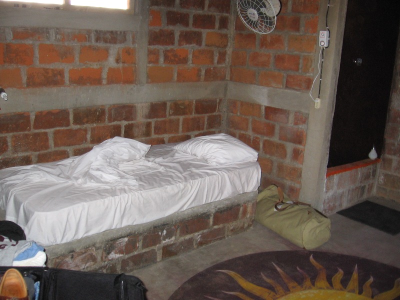 Jail cell with a mattress