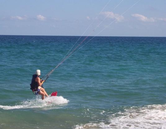 Lance Armstrong learning to kiteboard in Baja