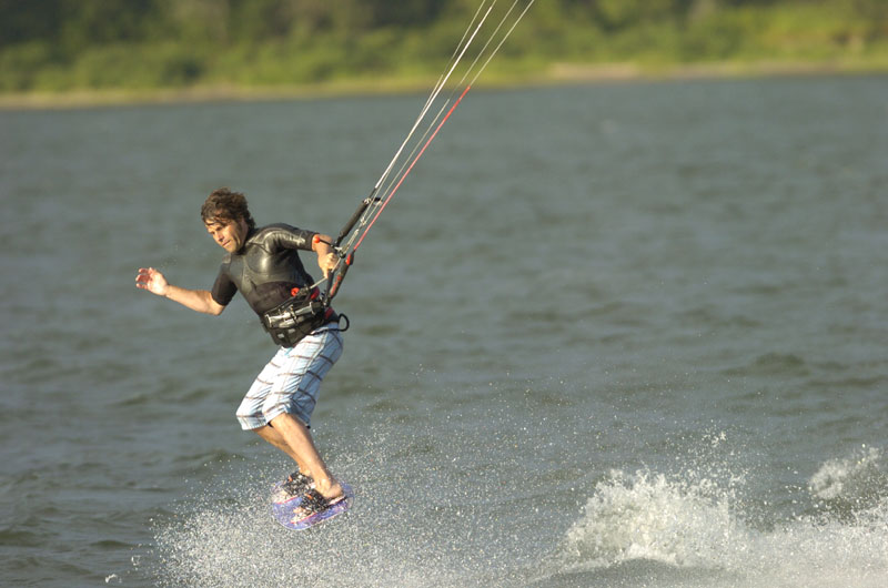 Karl ollies to his toeside.