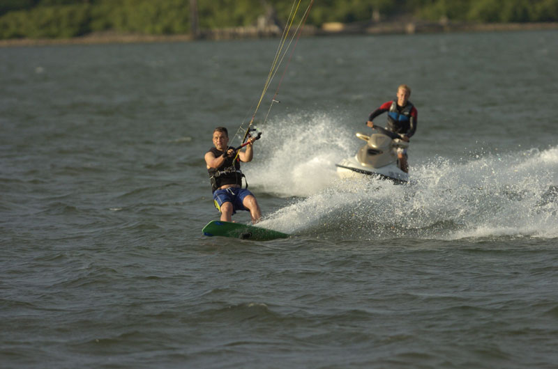 Damn jetskiers wouldn't leave Karl alone.