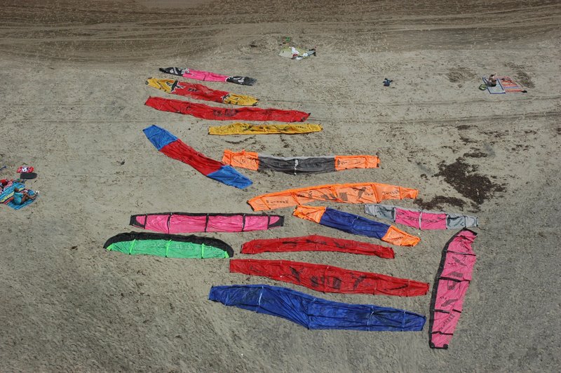 Drying out the quiver after a week at SPI for 6 of us. Took weeks to get rid of the sand!