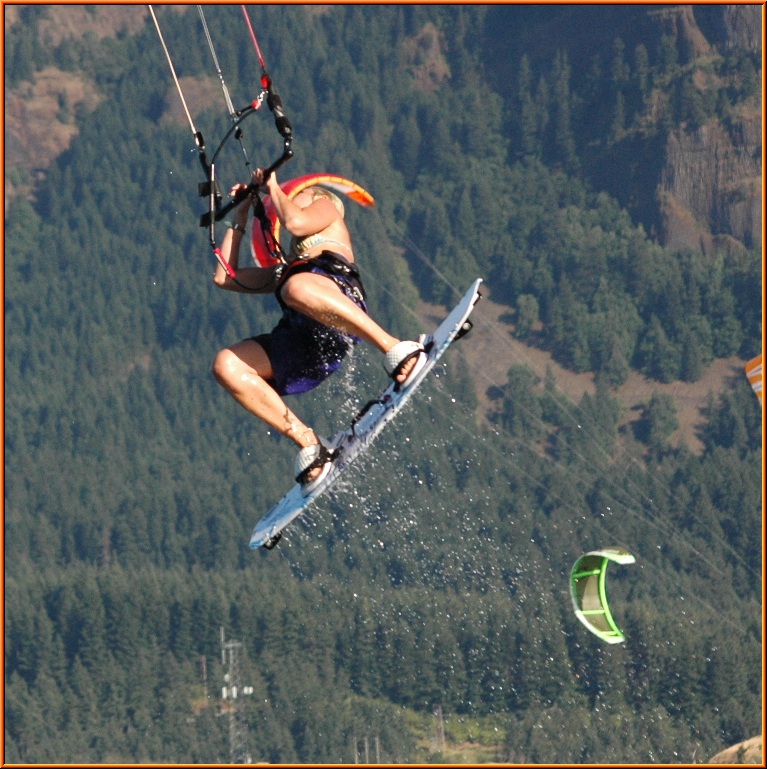 Shannon caught Kite Kissing.
<br />Really, no trick photo here!  
<br />She's secretly been a kite kisser for a long time.  
<br />We just couldn't prove it unitl now.