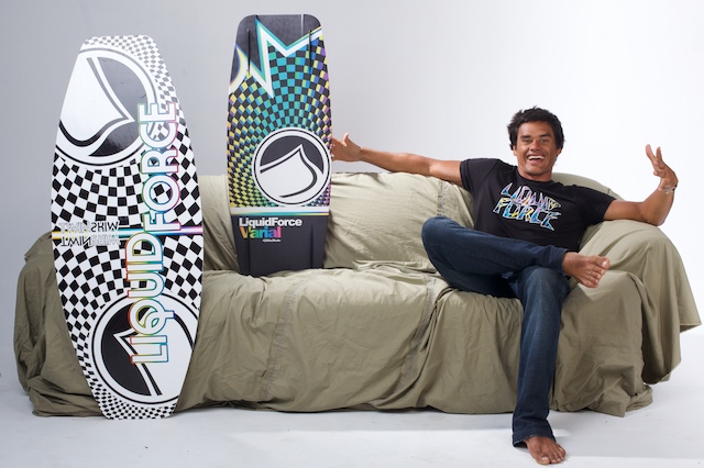 Moehau Goold chillin with the 2010 LF twinskim and kiteskate strapless collection.