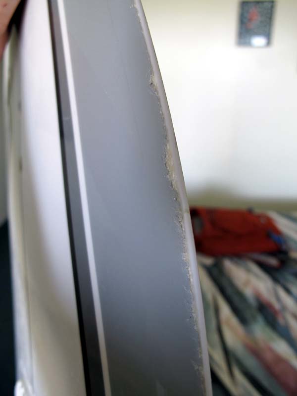 No delamination here, figured I sand it out and recoat it.