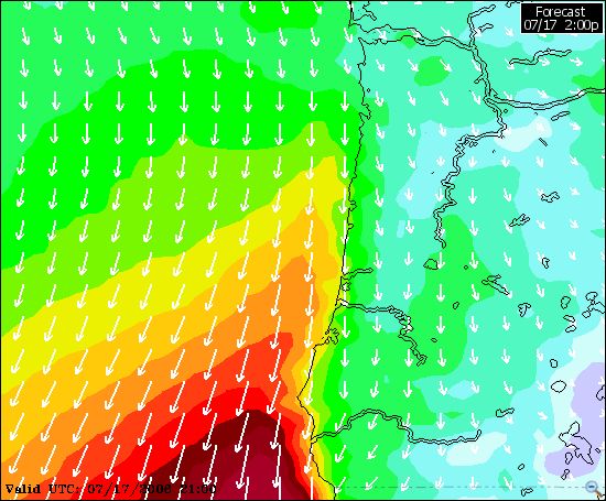 typical southern coastal wind