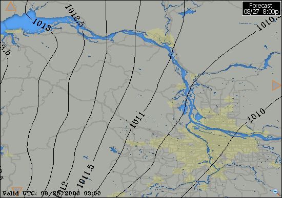 8:000 isobar forecast
